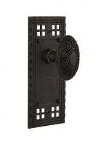 Nostalgic Warehouse 708709 - Nostalgic Warehouse Craftsman Plate Passage Victorian Door Knob in Oil-Rubbed Bronze