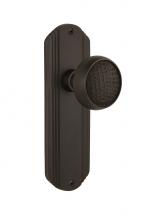 Nostalgic Warehouse 708748 - Nostalgic Warehouse Deco Plate Passage Craftsman Door Knob in Oil-Rubbed Bronze