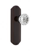 Nostalgic Warehouse 708757 - Nostalgic Warehouse Deco Plate Passage Crystal Glass Door Knob in Timeless Bronze