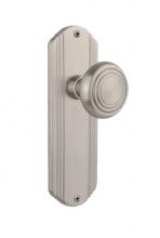 Nostalgic Warehouse 708764 - Nostalgic Warehouse Deco Plate Passage Deco Door Knob in Satin Nickel
