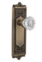 Nostalgic Warehouse 708891 - Nostalgic Warehouse Egg & Dart Plate Passage Crystal Glass Door Knob in Antique Brass