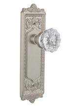 Nostalgic Warehouse 708895 - Nostalgic Warehouse Egg & Dart Plate Passage Crystal Glass Door Knob in Satin Nickel