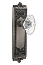 Nostalgic Warehouse 708946 - Nostalgic Warehouse Egg & Dart Plate Passage Oval Fluted Crystal Glass Door Knob in Antique Pe