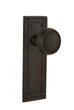 Nostalgic Warehouse 709228 - Nostalgic Warehouse Mission Plate Passage Craftsman Door Knob in Oil-Rubbed Bronze