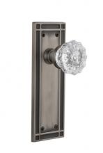 Nostalgic Warehouse 709232 - Nostalgic Warehouse Mission Plate Passage Crystal Glass Door Knob in Antique Pewter