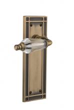 Nostalgic Warehouse 709276 - Nostalgic Warehouse Mission Plate Passage Parlor Lever in Antique Brass