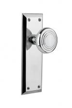 Nostalgic Warehouse 709345 - Nostalgic Warehouse New York Plate Passage Deco Door Knob in Bright Chrome