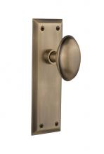 Nostalgic Warehouse 709358 - Nostalgic Warehouse New York Plate Passage Homestead Door Knob in Antique Brass