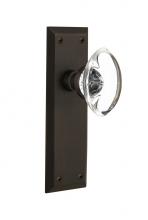 Nostalgic Warehouse 709389 - Nostalgic Warehouse New York Plate Passage Oval Clear Crystal Glass Door Knob in Oil-Rubbed Bronze