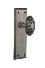 Nostalgic Warehouse 709427 - Nostalgic Warehouse New York Plate Passage Victorian Door Knob in Antique Pewter