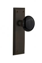 Nostalgic Warehouse 710024 - Nostalgic Warehouse New York Plate Passage Black Porcelain Door Knob in Oil-Rubbed Bronze