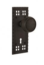 Nostalgic Warehouse 710048 - Nostalgic Warehouse Craftsman Plate with Keyhole Passage Craftsman Door Knob in Oil-Rubbed Bronze