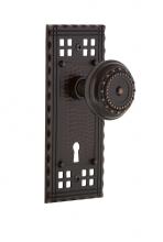 Nostalgic Warehouse 710133 - Nostalgic Warehouse Craftsman Plate with Keyhole Passage Meadows Door Knob in Timeless Bronze