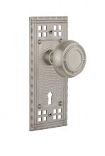 Nostalgic Warehouse 710140 - Nostalgic Warehouse Craftsman Plate with Keyhole Passage Mission Door Knob in Satin Nickel