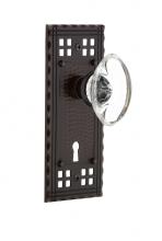 Nostalgic Warehouse 710151 - Nostalgic Warehouse Craftsman Plate with Keyhole Passage Oval Clear Crystal Glass Door Knob in Tim