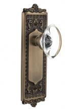 Nostalgic Warehouse 711519 - Nostalgic Warehouse Egg & Dart Plate Double Dummy Oval Clear Crystal Glass Door Knob in Antiqu