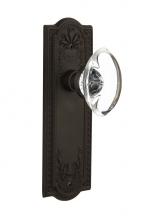Nostalgic Warehouse 711529 - Nostalgic Warehouse Meadows Plate Double Dummy Oval Clear Crystal Glass Door Knob in Oil-Rubbed Br