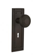 Nostalgic Warehouse 711539 - Nostalgic Warehouse Mission Plate with Keyhole Passage Deco Door Knob in Oil-Rubbed Bronze
