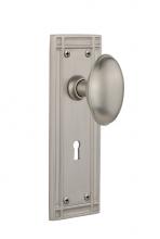 Nostalgic Warehouse 711562 - Nostalgic Warehouse Mission Plate with Keyhole Passage Homestead Door Knob in Satin Nickel