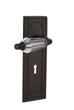 Nostalgic Warehouse 711654 - Nostalgic Warehouse Mission Plate with Keyhole Passage Parlor Lever in Oil-Rubbed Bronze