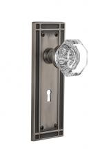 Nostalgic Warehouse 711699 - Nostalgic Warehouse Mission Plate with Keyhole Passage Waldorf Door Knob in Antique Pewter