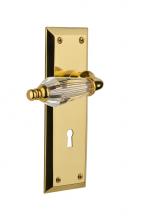 Nostalgic Warehouse 712015 - Nostalgic Warehouse New York Plate with Keyhole Passage Parlor Lever in Polished Brass
