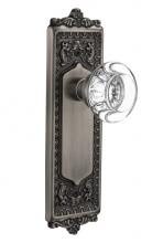 Nostalgic Warehouse 712400 - Nostalgic Warehouse Egg & Dart Plate Double Dummy Round Clear Crystal Glass Door Knob in Antiq