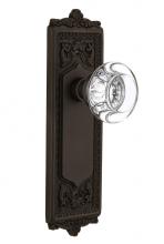 Nostalgic Warehouse 712402 - Nostalgic Warehouse Egg & Dart Plate Double Dummy Round Clear Crystal Glass Door Knob in Oil-R