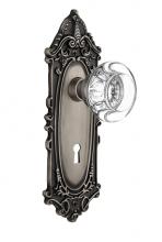 Nostalgic Warehouse 712482 - Nostalgic Warehouse Victorian Plate with Keyhole Double Dummy Round Clear Crystal Glass Door Knob