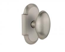 Nostalgic Warehouse 713107 - Nostalgic Warehouse Cottage Plate Double Dummy Homestead Door Knob in Satin Nickel