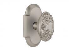 Nostalgic Warehouse 713154 - Nostalgic Warehouse Cottage Plate Double Dummy Victorian Door Knob in Satin Nickel