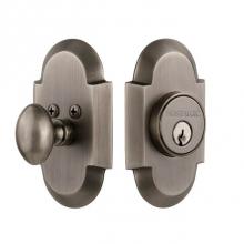 Nostalgic Warehouse 713191 - Nostalgic Warehouse Cottage Plate Single Cylinder Deadbolt in Antique Pewter