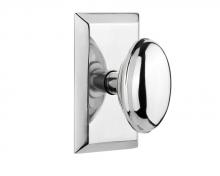 Nostalgic Warehouse 713224 - Nostalgic Warehouse Studio Plate Passage Homestead Door Knob in Bright Chrome