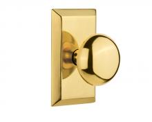 Nostalgic Warehouse 713239 - Nostalgic Warehouse Studio Plate Passage New York Door Knob in Polished Brass