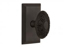 Nostalgic Warehouse 713368 - Nostalgic Warehouse Studio Plate Privacy Victorian Door Knob in Oil-Rubbed Bronze