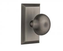 Nostalgic Warehouse 713428 - Nostalgic Warehouse Studio Plate Single Dummy New York Door Knob in Antique Pewter