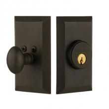 Nostalgic Warehouse 713600 - Nostalgic Warehouse Studio Plate Single Cylinder Deadbolt in Oil-Rubbed Bronze