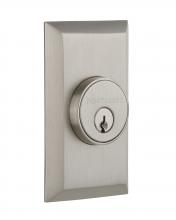 Nostalgic Warehouse 713608 - Nostalgic Warehouse Studio Plate Double Cylinder Deadbolt in Satin Nickel