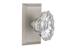 Nostalgic Warehouse 713659 - Nostalgic Warehouse Studio Plate Passage Chateau Door Knob in Satin Nickel