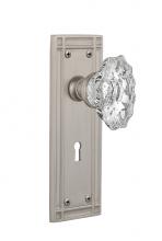 Nostalgic Warehouse 713709 - Nostalgic Warehouse Mission Plate with Keyhole Passage Chateau Door Knob in Satin Nickel