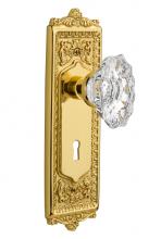 Nostalgic Warehouse 713778 - Nostalgic Warehouse Egg & Dart Plate with Keyhole Single Dummy Chateau Door Knob in Polished B