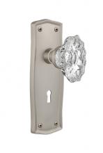 Nostalgic Warehouse 713798 - Nostalgic Warehouse Prairie Plate with Keyhole Single Dummy Chateau Door Knob in Satin Nickel