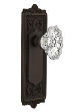 Nostalgic Warehouse 713828 - Nostalgic Warehouse Egg & Dart Plate Double Dummy Chateau Door Knob in Oil-Rubbed Bronze