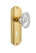 Nostalgic Warehouse 713972 - Nostalgic Warehouse Deco Plate with Keyhole Privacy Chateau Door Knob in Polished Brass