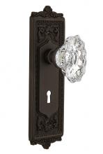 Nostalgic Warehouse 714022 - Nostalgic Warehouse Egg & Dart Plate Interior Mortise Chateau Door Knob in Oil-Rubbed Bronze