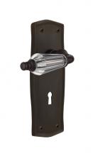 Nostalgic Warehouse 714147 - Nostalgic Warehouse Prairie Plate with Keyhole Passage Parlor Lever in Oil-Rubbed Bronze