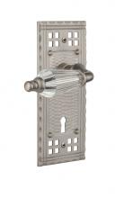Nostalgic Warehouse 714262 - Nostalgic Warehouse Craftsman Plate with Keyhole Single Dummy Parlor Lever in Satin Nickel
