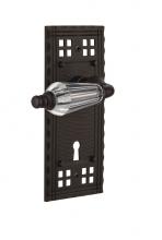 Nostalgic Warehouse 714459 - Nostalgic Warehouse Craftsman Plate with Keyhole Privacy Parlor Lever in Oil-Rubbed Bronze