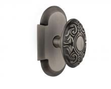 Nostalgic Warehouse 714685 - Nostalgic Warehouse Cottage Plate Privacy Victorian Door Knob in Antique Pewter