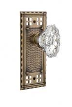 Nostalgic Warehouse 714714 - Nostalgic Warehouse Craftsman Plate Privacy Chateau Door Knob in Antique Brass